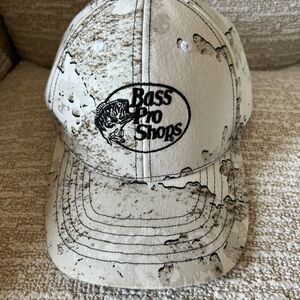 Bass Pro Shops Cream and Black Patterned Cap